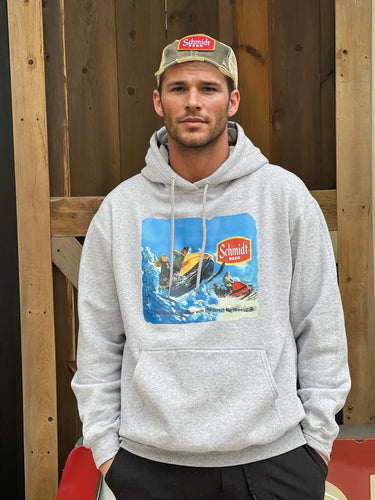 Schmidt Snowmobile Hoodie- Heather Grey